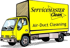 ServiceMaster yellow truck