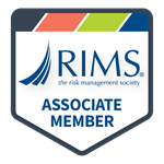 Badge: RIMS: The Risk Management Society. Associate Member. 