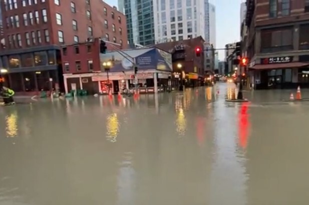flooded city streets