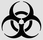 black biohazard symbol