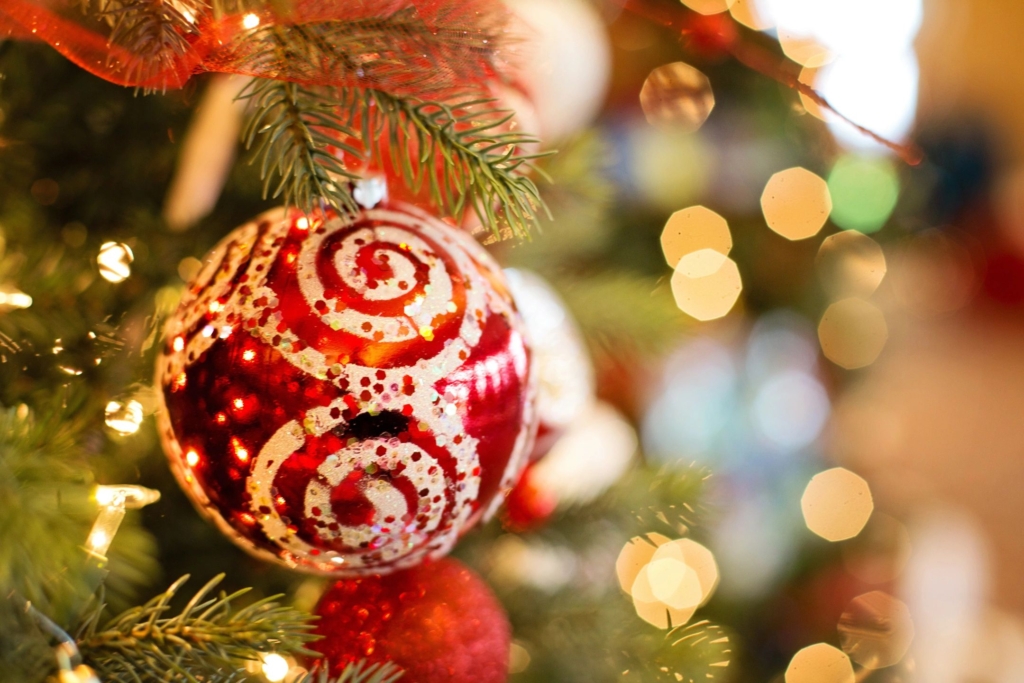 Christmas ornament on a tree