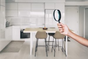 magnifying glass in kitchen