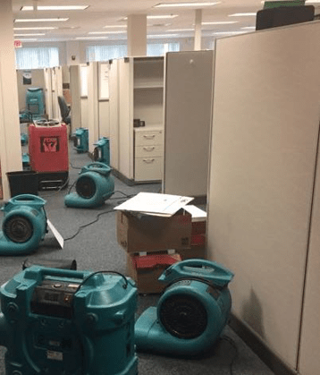 Drying machines in an office 