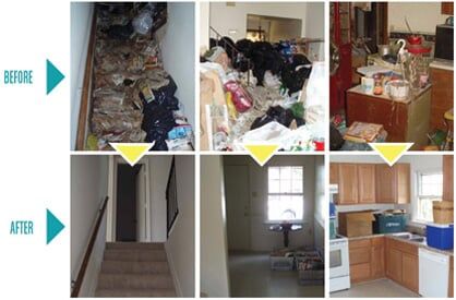 hoarding cleaning before and after images