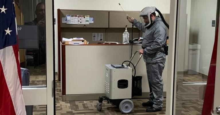 Technician using InstaScope to monitor microbe concentrations