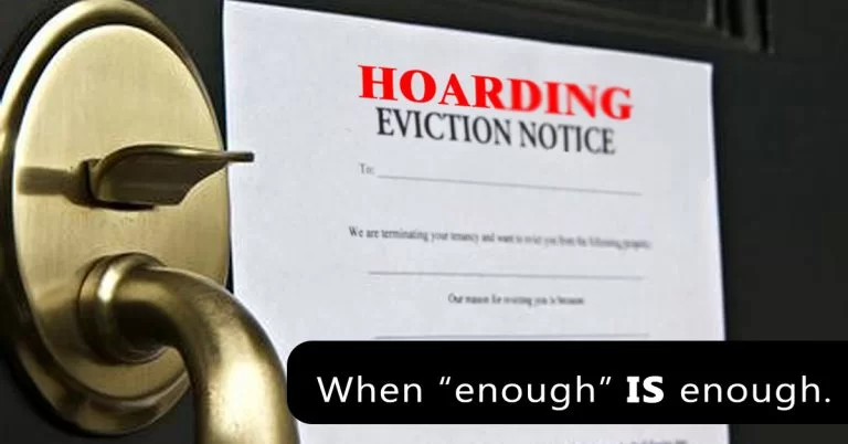 hoarding eviction notice