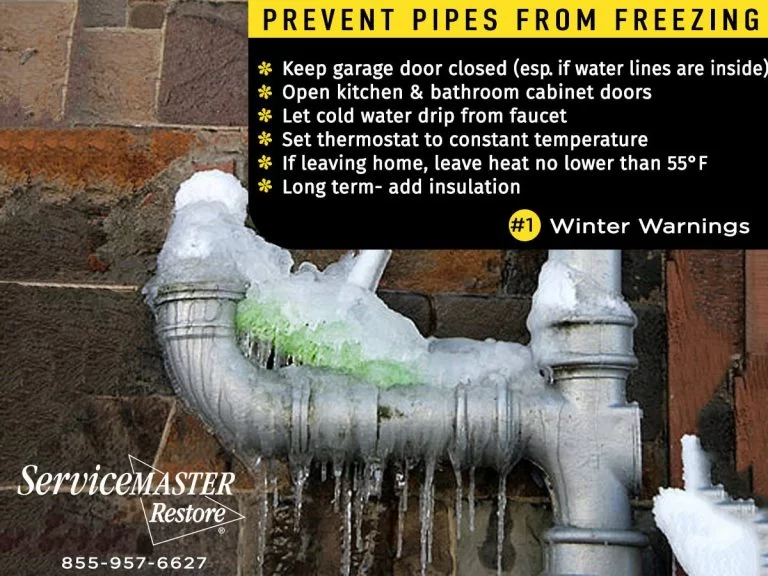 Prevent Pipes from freezing infographic