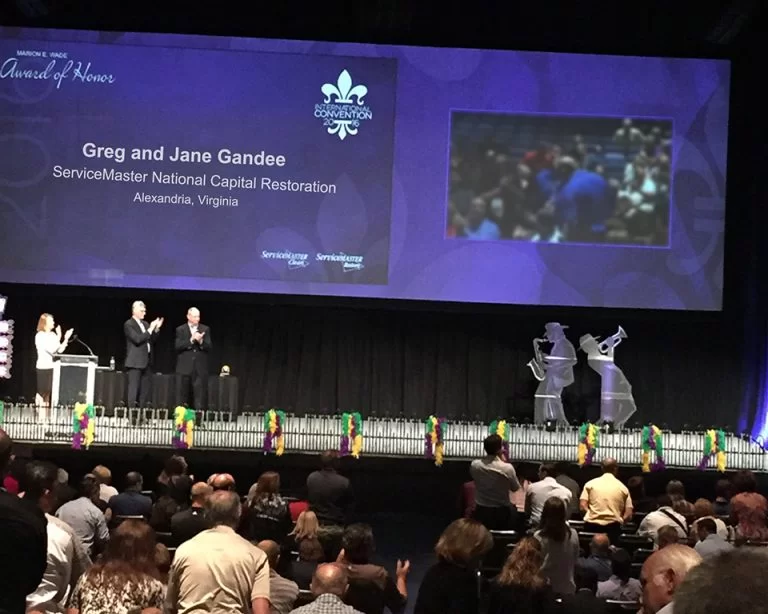 ServiceMaster NCR owners Greg and Jane Gandee honored at the 2016 ServiceMaster International Convention