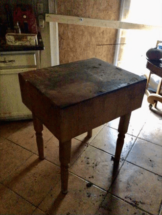 Damaged desk