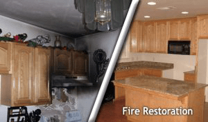 Before and after fire restoration