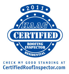 2011 HAAG certified roofing inspector