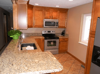 A kitchen after reconstruction services in Columbus, Ohio