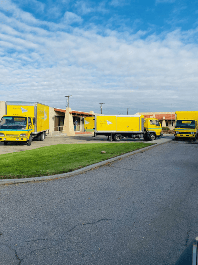 ServiceMaster Restore fleet of trucks stocked with repair equipment in Farmington
