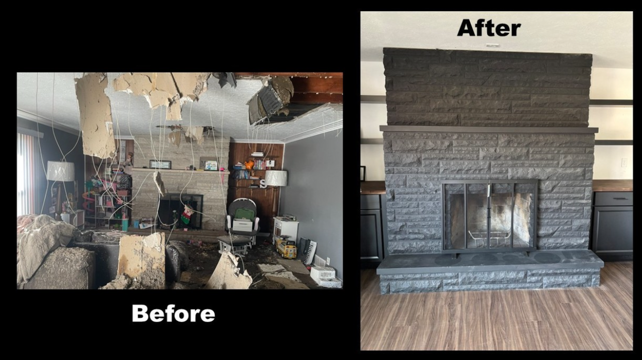 before and after fire damage