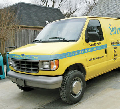 ServiceMaster Yellow Van