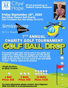 Golf ball drop flyer