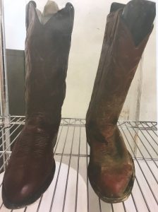 before and after leather boots