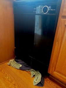 dishwasher leak flooding kitchen