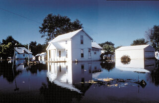 Water Flood Surrounding House