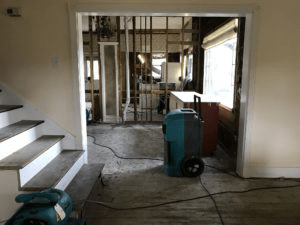 Water damage restoration project in Eugene, OR