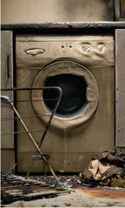 Fire Damage on washing machine