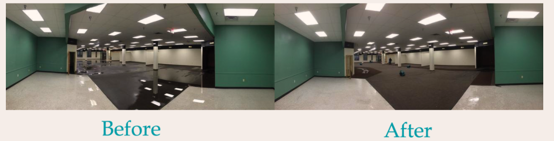 Commercial property before and after