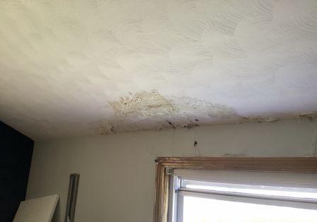 water damaged ceiling