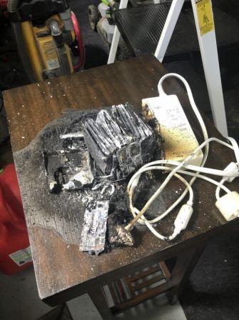 lithium battery fire damage