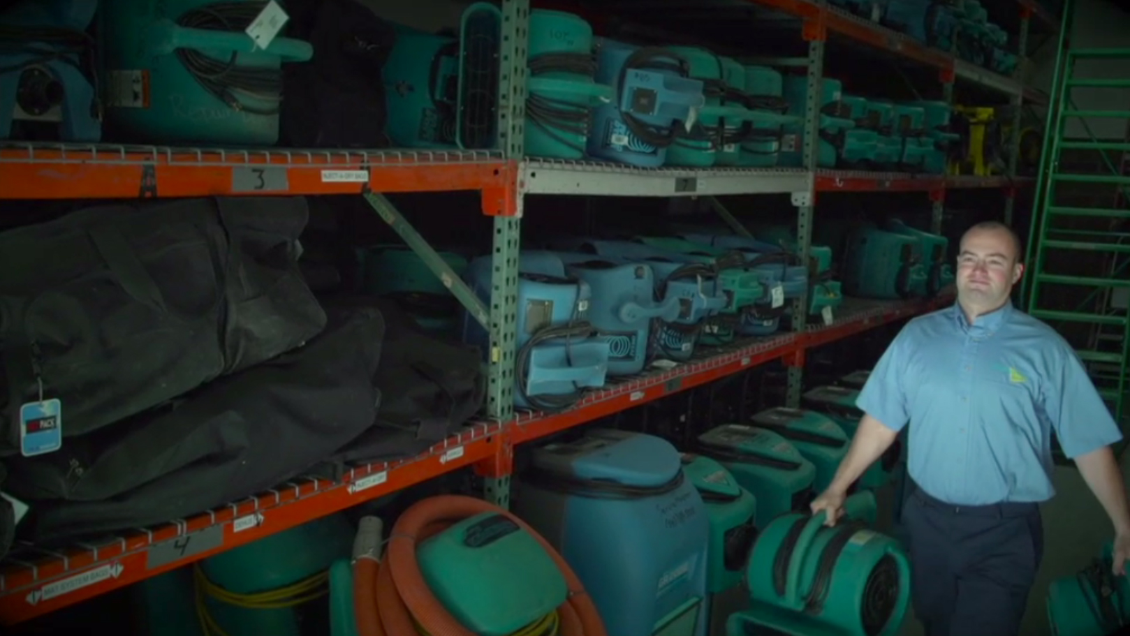 Nick With Water Damage Drying Equipment