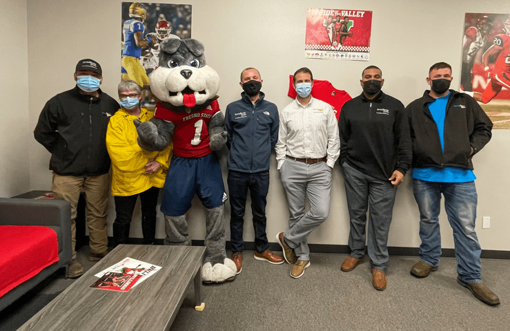 ServiceMaster by Benevento Team with Fresno State Bulldog Mascot