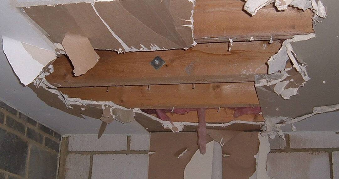 damaged drywall